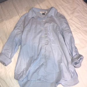 light blue button down